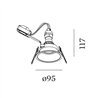 Wever & Ducré Deep IP44 1.0 PAR16 resortes de alambre Foco empotrado