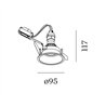Wever & Ducré Deep IP44 1.0 PAR16 resortes de hoja Foco empotrado