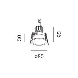 Wever & Ducré Deeper 1.0 LED resortes de alambre Foco empotrado
