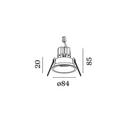 Wever & Ducré Deep 1.0 LED resortes de alambre Foco empotrado