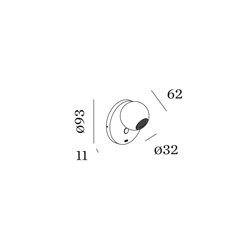 Wever & Ducré LECA snooze 1.0 Lámpara de pared