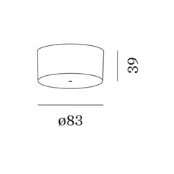 Wever & Ducré Susp Single Ceiling Base Surf 1.2 Round