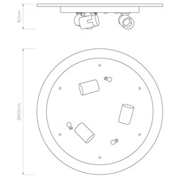 Astro Ceiling Base 410 | Lámpara de techo