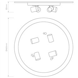 Astro Ceiling Base 460 | Lámpara de techo