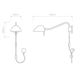 Astro Serge Plug-In | Lámpara de pared