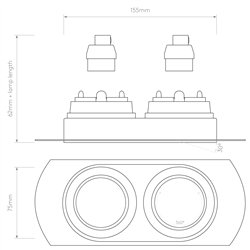 Astro Trimless Round Twin Adjustable | Foco empotrado