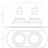 Astro Trimless Round Twin Adjustable | Foco empotrado