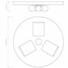 Astro 3-Way Plate | Lámpara de techo