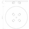 Astro 4-Way Plate | Lámpara de techo