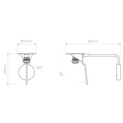Astro Mitsu Swing Arm | Lámpara de pared