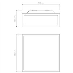 Astro Mashiko 200 Square | Lámpara de techo