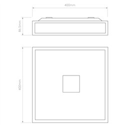 Astro Mashiko 400 Square | Lámpara de techo