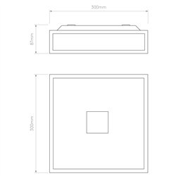 Astro Mashiko Classic 300 Square | Lámpara de techo