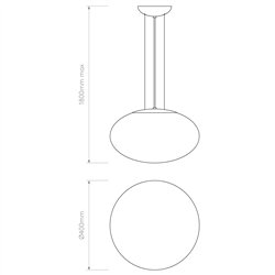 Astro Zeppo Pendant 400 | Lámpara de suspensión