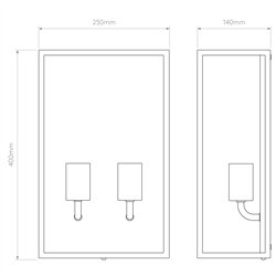 Astro Messina Twin | Lámpara de pared