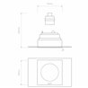 Astro Trimless Square Adjustable | Foco empotrado