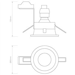 Astro Minima Round Fixed IP65 | Foco empotrado