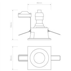 Astro Minima Square Fixed IP65 | Foco empotrado