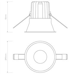 Astro Minima Round IP65 Fire-Rated LED | Foco empotrado