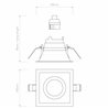 Astro Minima Slimline Square Fixed Fire-Rated IP65 | Foco empotrado