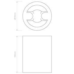 Astro Osca Round 140 | Lámpara de techo