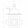 Astro Blanco Square Fixed | Foco empotrado