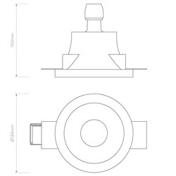 Astro Blanco Round Fixed | Foco empotrado