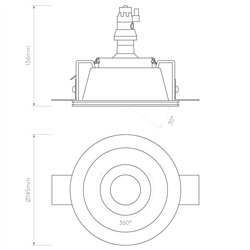 Astro Blanco Round Adjustable | Foco empotrado