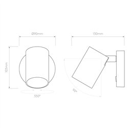 Astro Ascoli Single Switched | Lámpara de pared