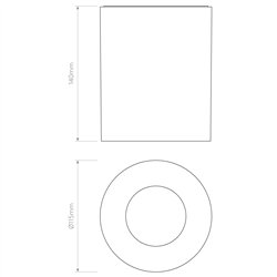 Astro Kos Round 140 LED | Lámpara de techo