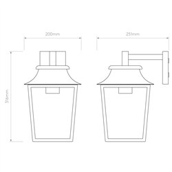 Astro Richmond Wall Lantern 200 | Lámpara de pared