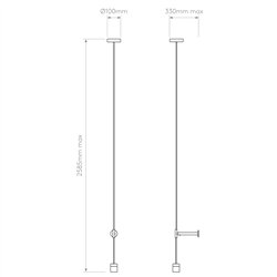 Astro Pendant Suspension Kit 3 | Lámpara de suspensión