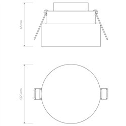 Astro Vancouver Round 90 LED | Foco empotrado