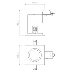 Astro Taro Square Fire-Rated | Foco empotrado