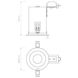 Astro Taro Round Adjustable Fire-Rated | Foco empotrado