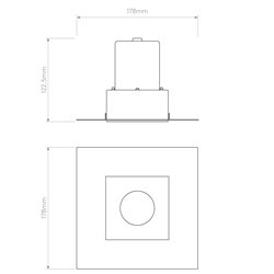 Astro Trimless Square | Foco empotrado