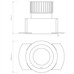 Astro Trimless Round Adjustable LED | Foco empotrado