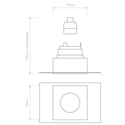Astro Trimless Square Fixed | Foco empotrado