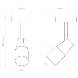 Astro Apollo Single | Lámpara de techo