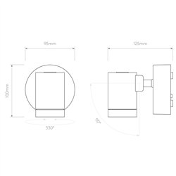 Astro Bayville Single Spot | Lámpara de pared