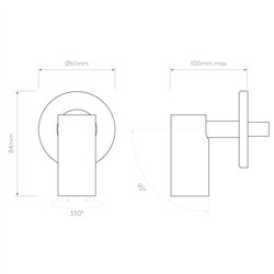 Astro Micro Recess Unswitched | Lámpara de pared