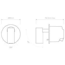 Astro Micro Recess Switched | Lámpara de pared