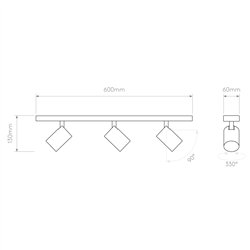 Astro Ascoli Triple Bar | Lámpara de techo