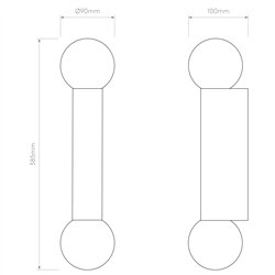 Astro Ortona Twin | Lámpara de pared