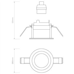 Astro Pinhole Slimline Round Fixed Fire-Rated IP65 | Foco empotrado