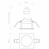 Astro Pinhole Slimline Square Fixed Fire-Rated IP65 | Foco empotrado