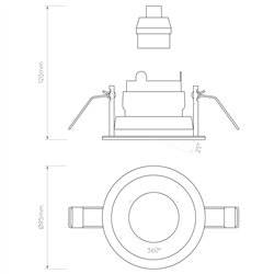 Astro Pinhole Slimline Round Adjustable Fire-Rated | Foco empotrado