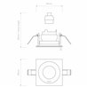 Astro Pinhole Slimline Square Adjustable Fire-Rated | Foco empotrado