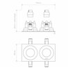 Astro Pinhole Square Twin Adjustable | Foco empotrado