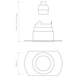 Astro Pinhole Slimline Round Flush Fixed Fire-Rated IP65 | Foco empotrado